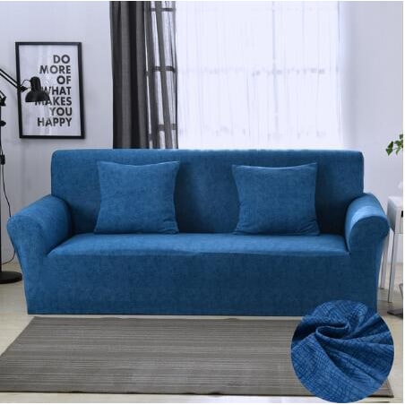 Stretch Sofa Cover with Elastic Slipcover and Matching Pillowcases for Pet Protection Protector