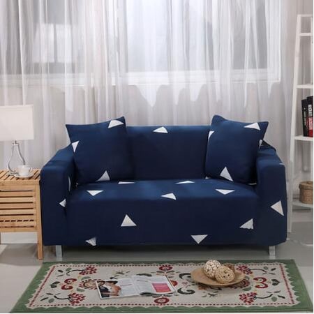Stretch Sofa Cover with Elastic Slipcover and Matching Pillowcases for Pet Protection Protector