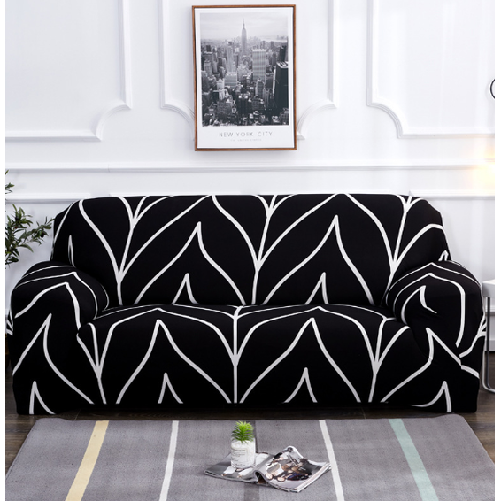 Stretch Sofa Cover with Elastic Slipcover and Matching Pillowcases for Pet Protection Protector