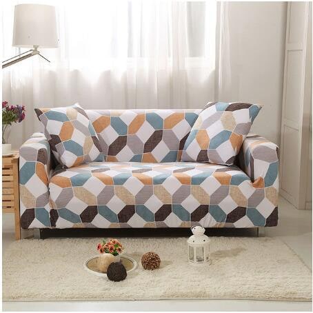 Stretch Sofa Cover with Elastic Slipcover and Matching Pillowcases for Pet Protection Protector