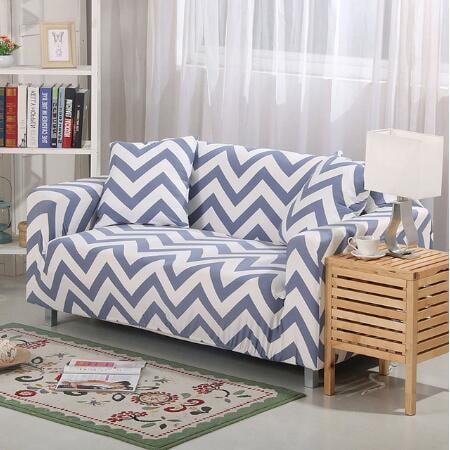 Stretch Sofa Cover with Elastic Slipcover and Matching Pillowcases for Pet Protection Protector