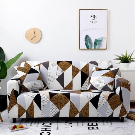 Stretch Sofa Cover with Elastic Slipcover and Matching Pillowcases for Pet Protection Protector
