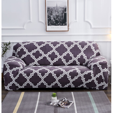 Stretch Sofa Cover with Elastic Slipcover and Matching Pillowcases for Pet Protection Protector