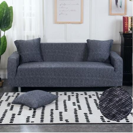 Stretch Sofa Cover with Elastic Slipcover and Matching Pillowcases for Pet Protection Protector