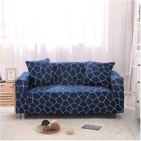 Stretch Sofa Cover with Elastic Slipcover and Matching Pillowcases for Pet Protection Protector