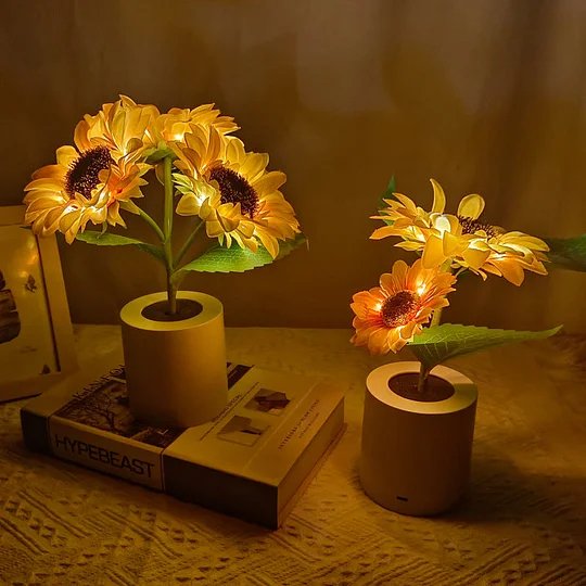 Sunflower Style LED Accent Lamp Decorative Warm Light