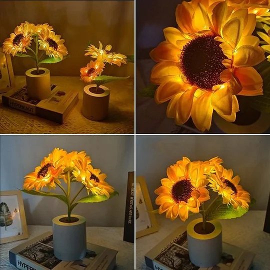 Sunflower Style LED Accent Lamp Decorative Warm Light