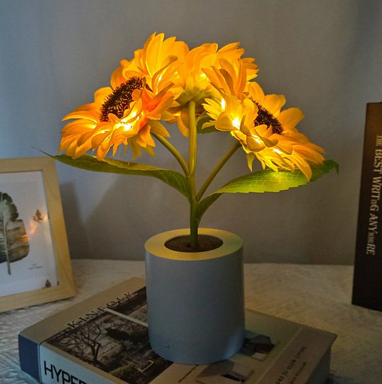 Sunflower Style LED Accent Lamp Decorative Warm Light