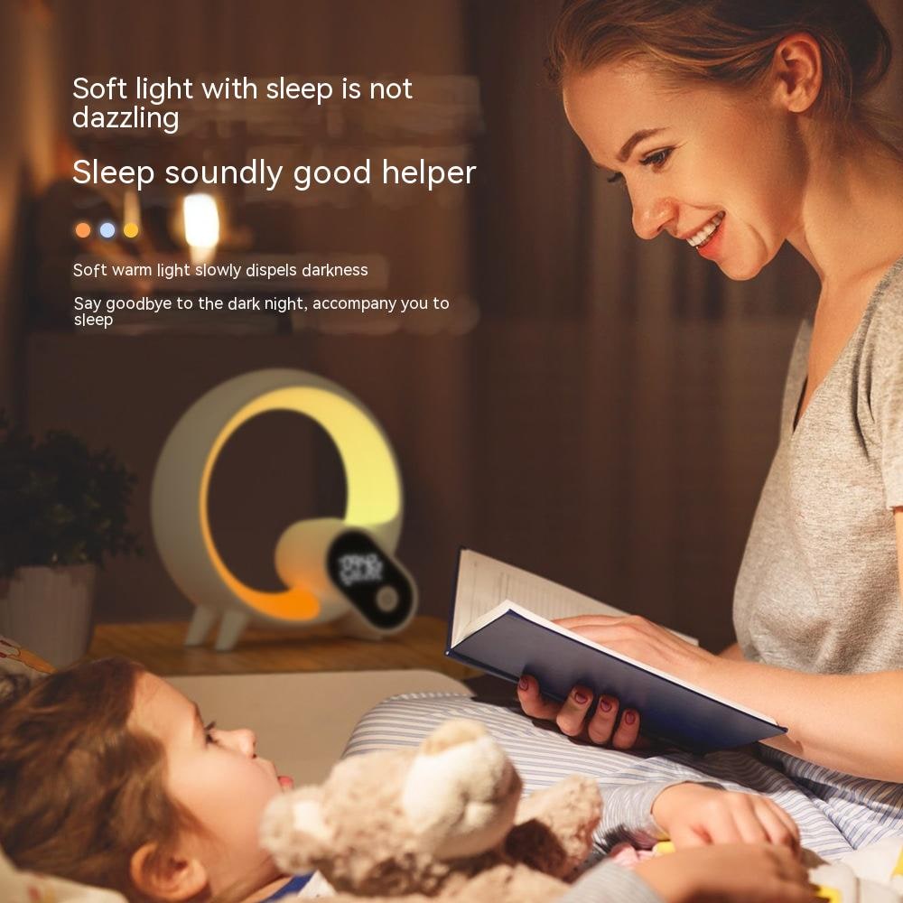 Sunrise Alarm Clock with Digital Display Rgb LED Light Ring and Smart App Control Analog