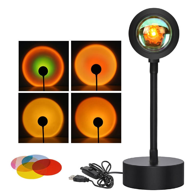 Sunset Lamp Projector LED Night Light with Adjustable Stand for Bedroom Star