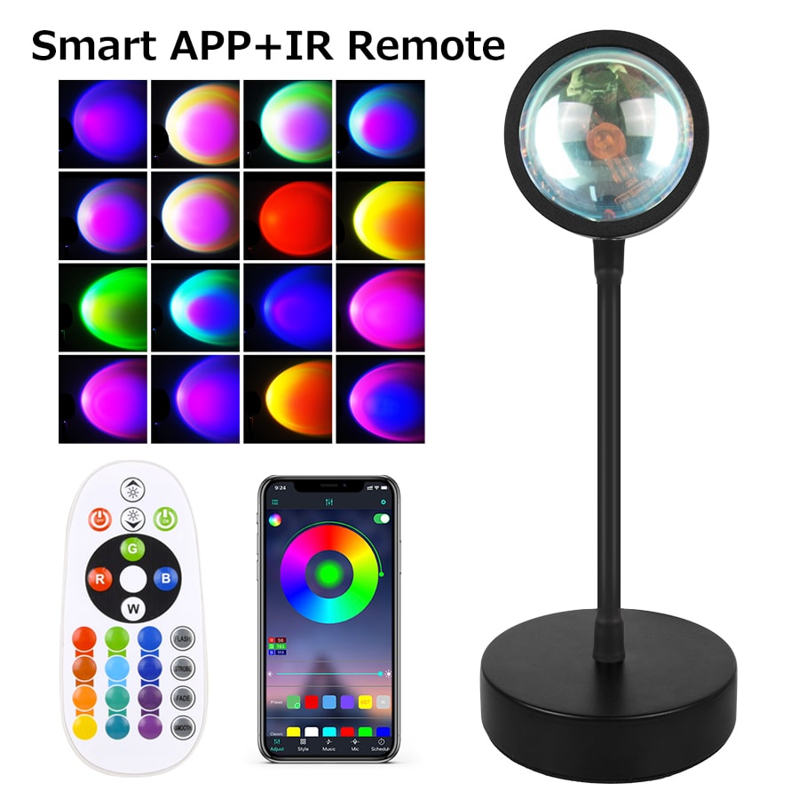 Sunset Lamp Projector LED Night Light with Adjustable Stand for Bedroom Star