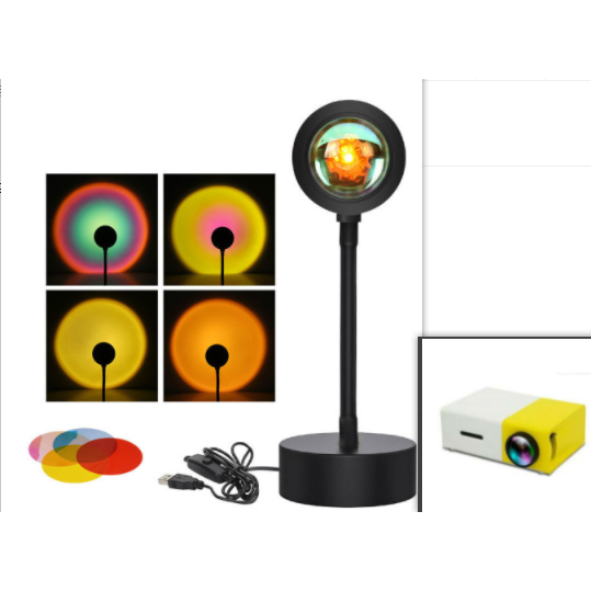 Sunset Lamp Projector LED Night Light with Adjustable Stand for Bedroom Star