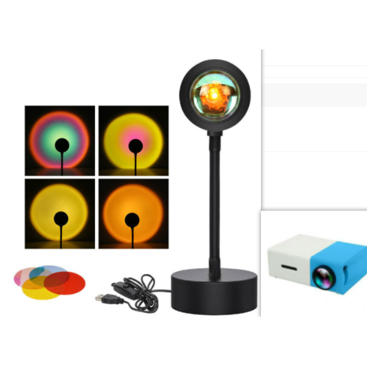 Sunset Lamp Projector LED Night Light with Adjustable Stand for Bedroom Star