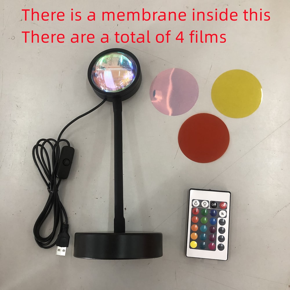 Sunset Lamp Projector LED Night Light with Adjustable Stand for Bedroom Star