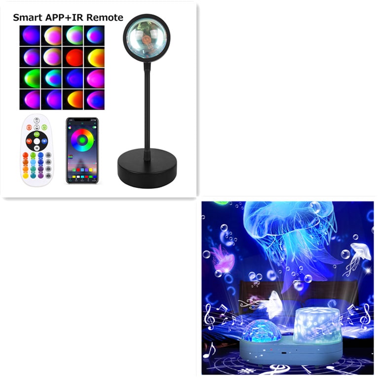 Sunset Lamp Projector LED Night Light with Adjustable Stand for Bedroom Star