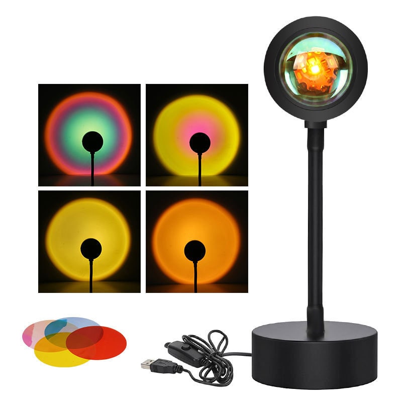 Sunset Lamp Projector LED Night Light with Adjustable Stand for Bedroom Star