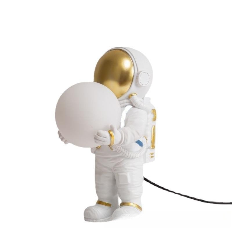 Table Lamp Mid Century Modern Touch Astronaut with Glowing Sphere for Bedroom Bedside Set Of 2