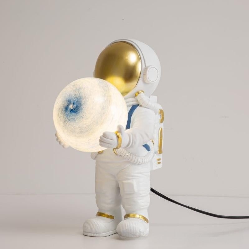 Table Lamp Mid Century Modern Touch Astronaut with Glowing Sphere for Bedroom Bedside Set Of 2