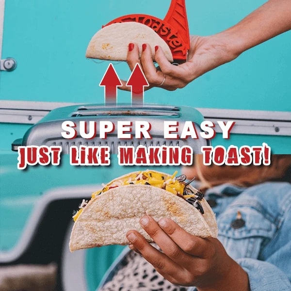 Taco Shell Maker Machine for Toasters with Tortilla Molds and Heat-Resistant Handle