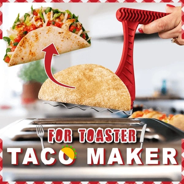 Taco Shell Maker Machine for Toasters with Tortilla Molds and Heat-Resistant Handle