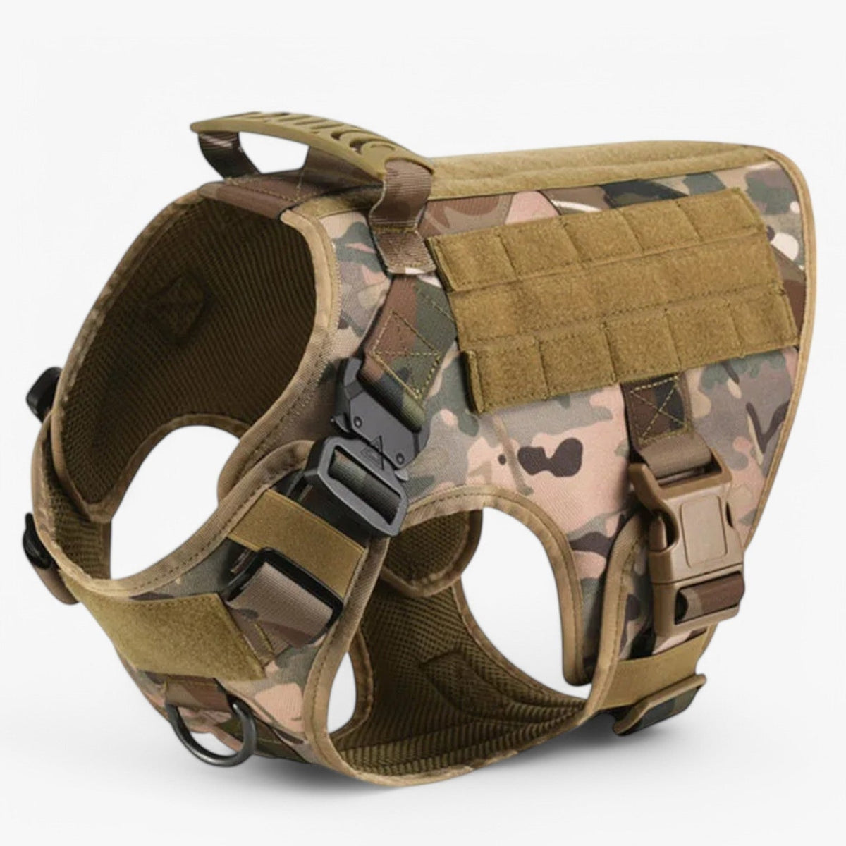 Tactical Dog Harness Vest with Control Handle and Front Clip for Training