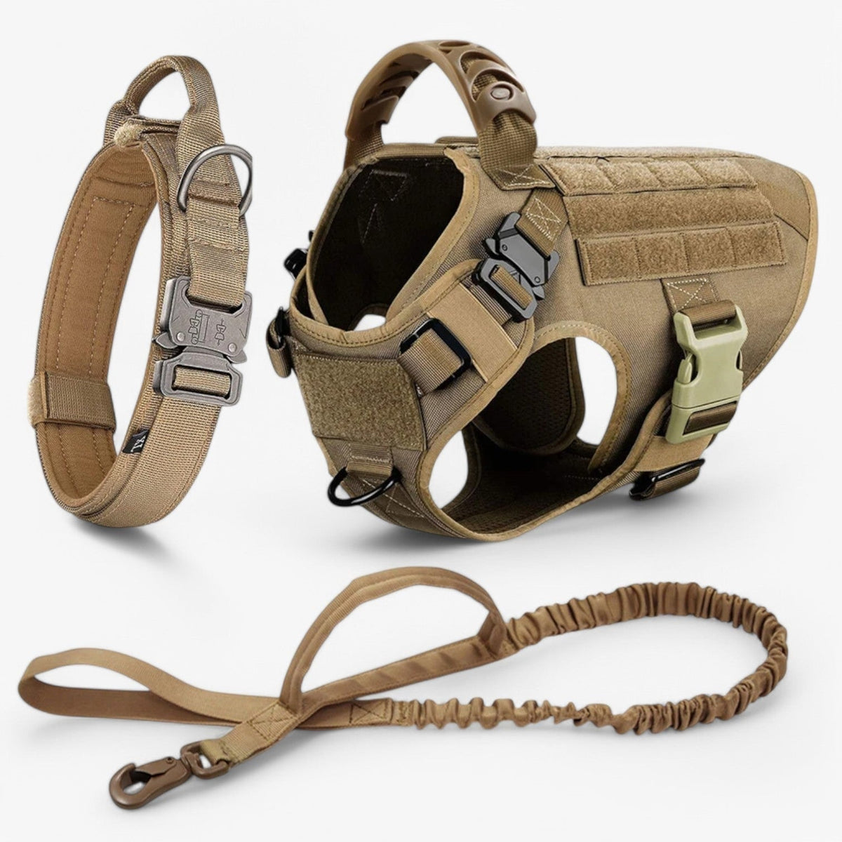 Tactical Dog Harness Vest with Control Handle and Front Clip for Training