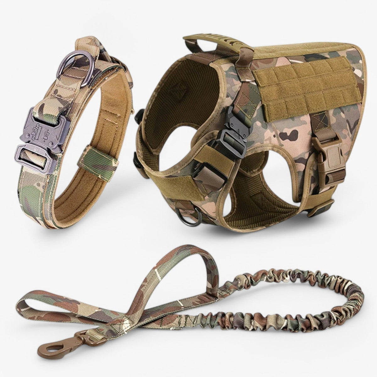 Tactical Dog Harness Vest with Control Handle and Front Clip for Training