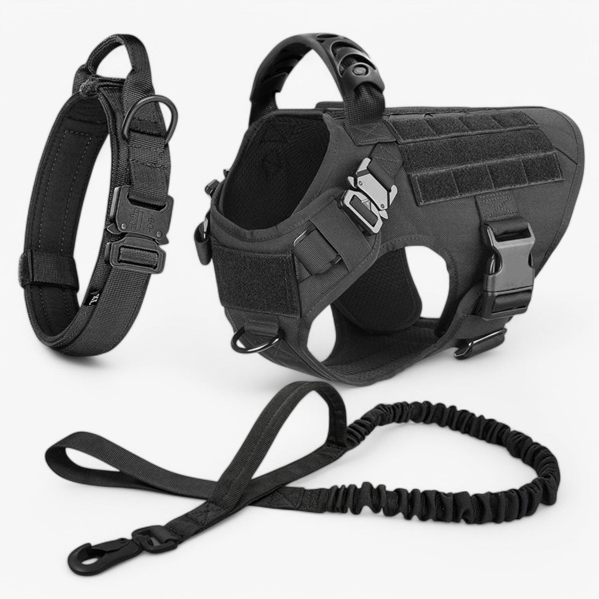 Tactical Dog Harness Vest with Control Handle and Front Clip for Training