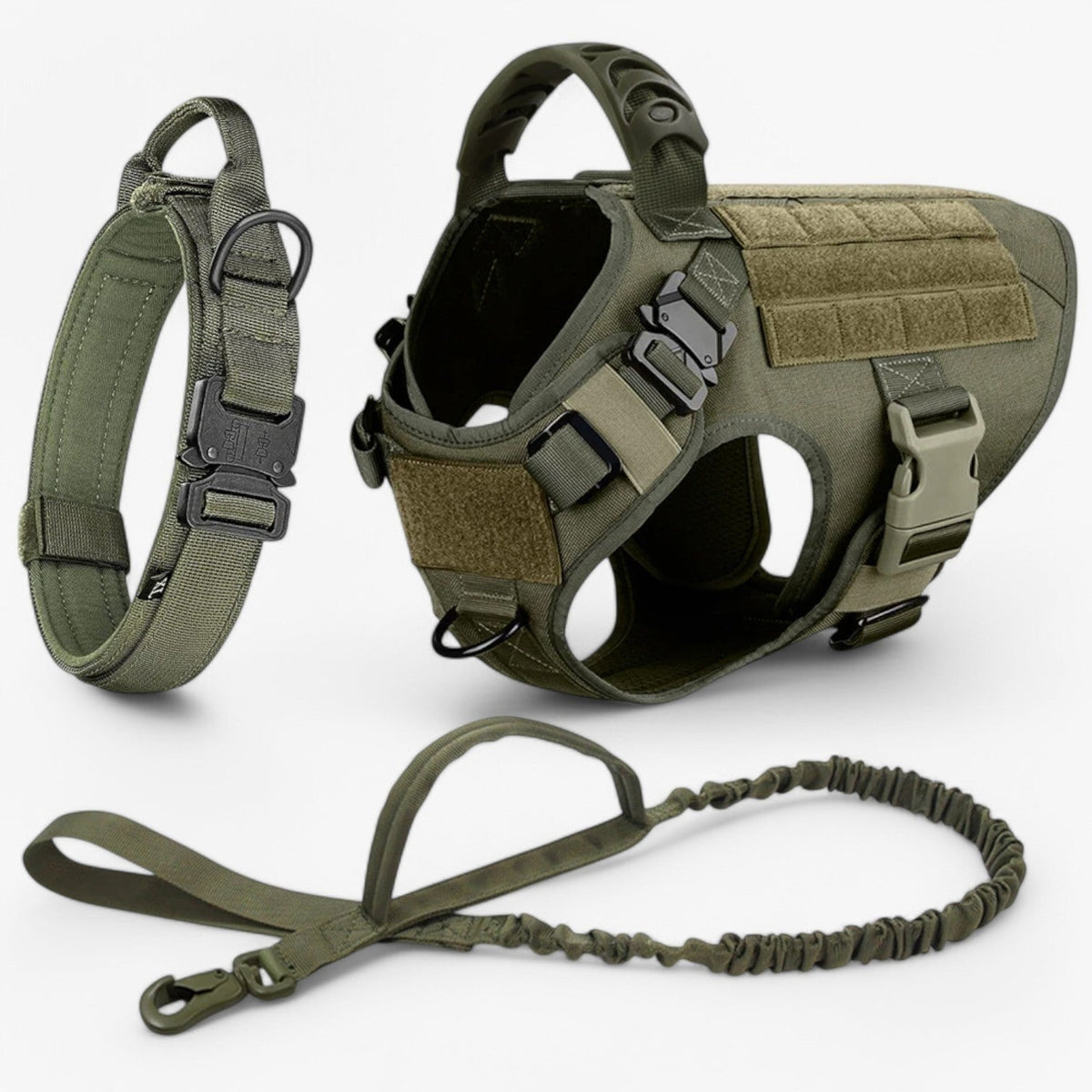 Tactical Dog Harness Vest with Control Handle and Front Clip for Training