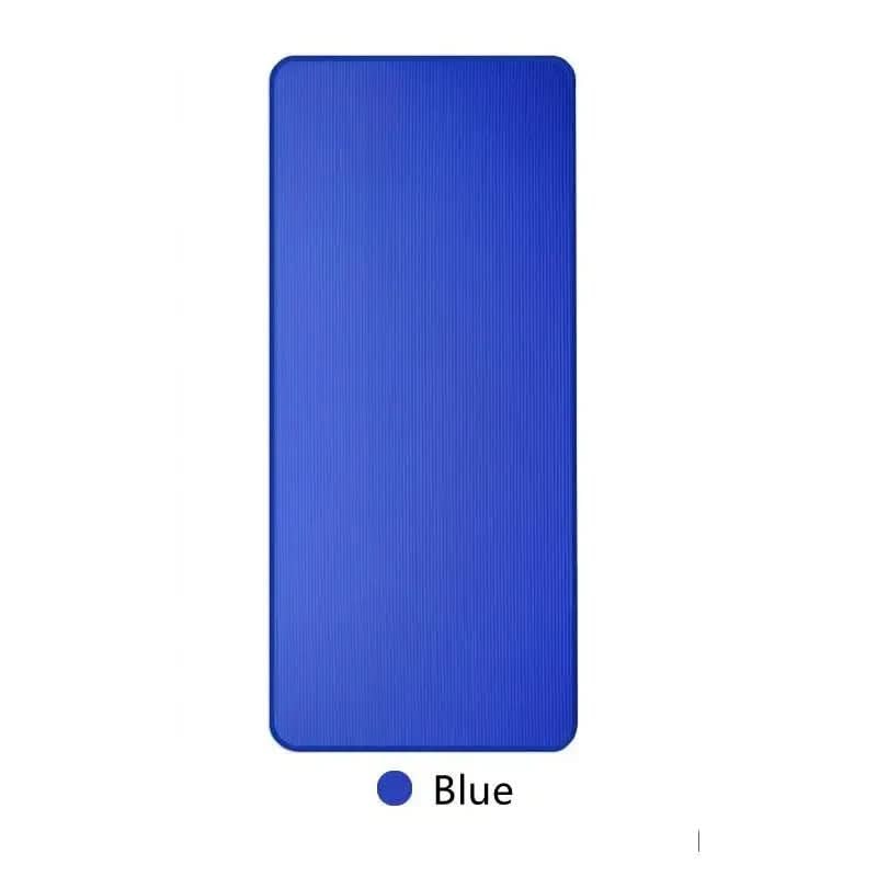 Thick Non-Slip Yoga Mat with Ribbed Surface and Fabric Border 10mm Cushioned Exercise