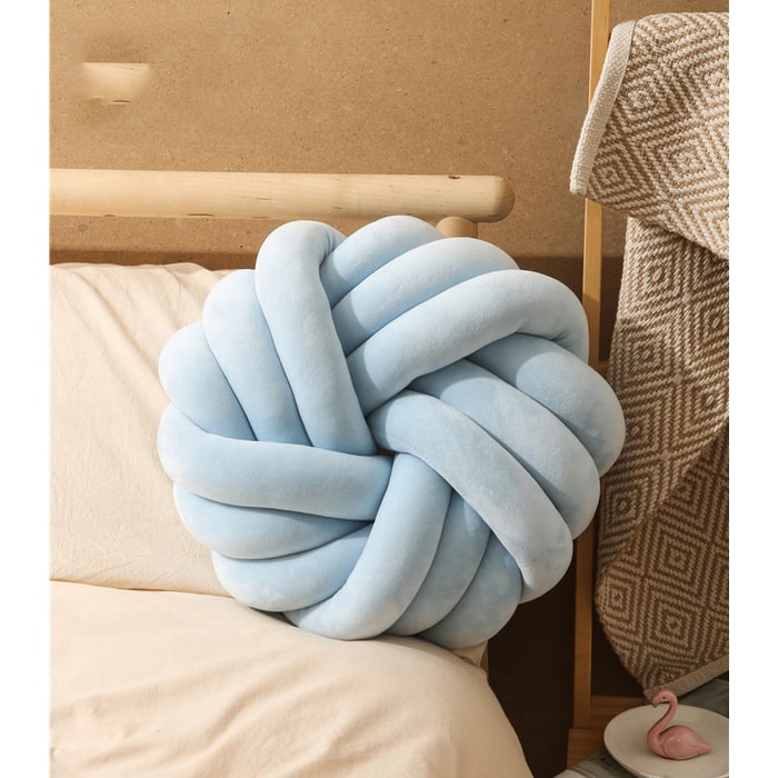 Throw Pillow Knot Soft Plush Velvet Knotted Ball Decorative Cushion Covers