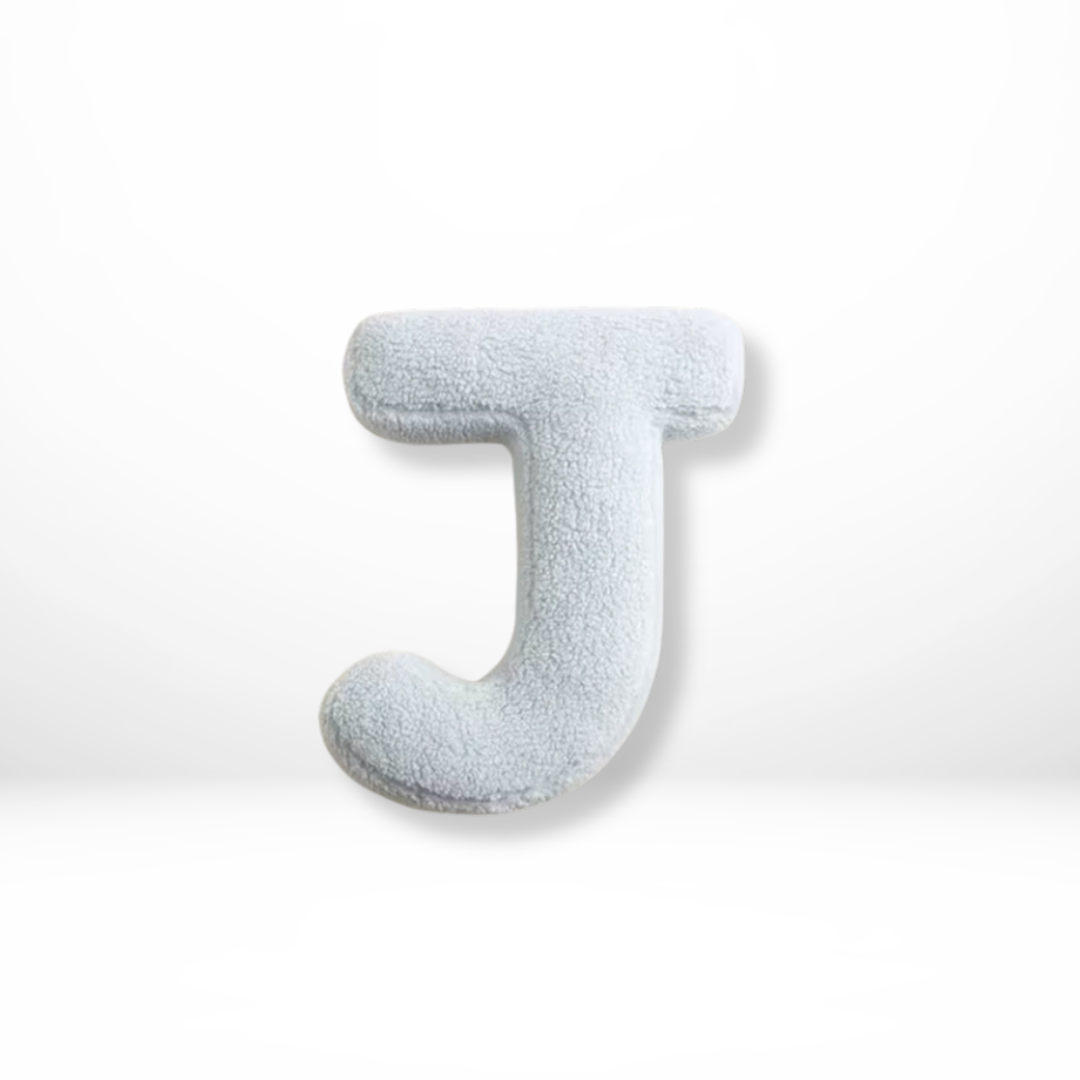 Alphabet Letter Throw Pillow with Sherpa Fabric and Plush Stuffed Design Personalized