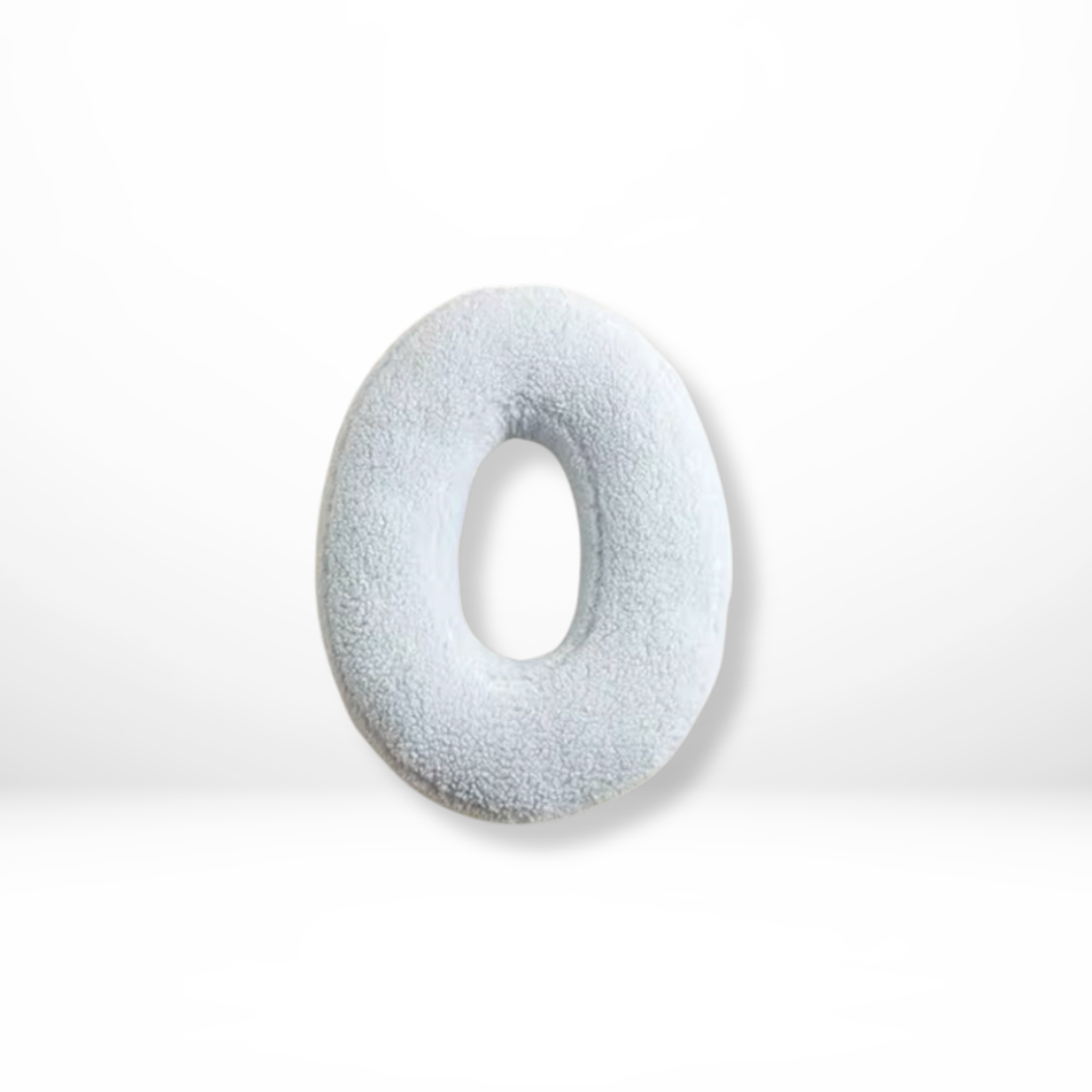 Alphabet Letter Throw Pillow with Sherpa Fabric and Plush Stuffed Design Personalized