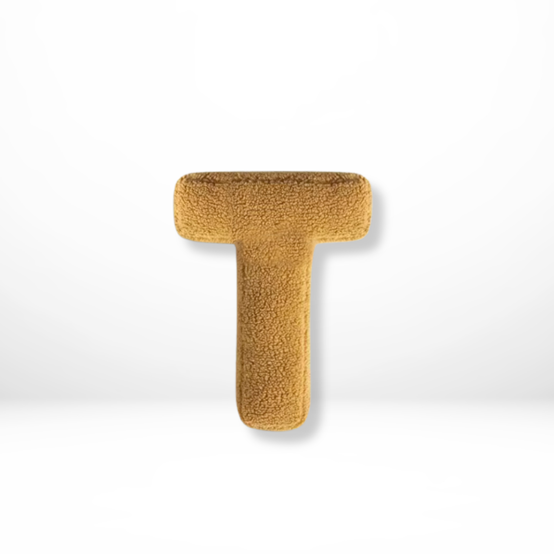 Alphabet Letter Throw Pillow with Sherpa Fabric and Plush Stuffed Design Personalized