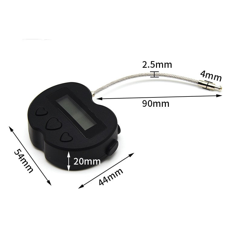 Timer Lock Padlock with Cable Shackle and Digital Countdown Display Lockable