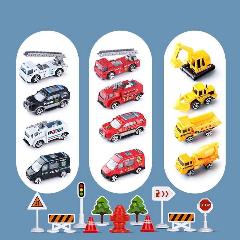 Toy Airplane Playset Foldable Cargo Mini Vehicles Working Crane