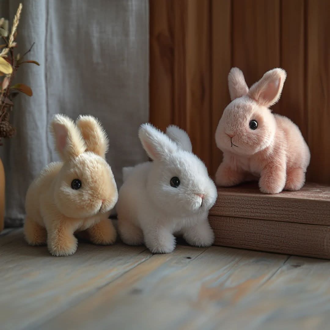 Toy Bunny Plush Interactive Soft Faux Fur Gift