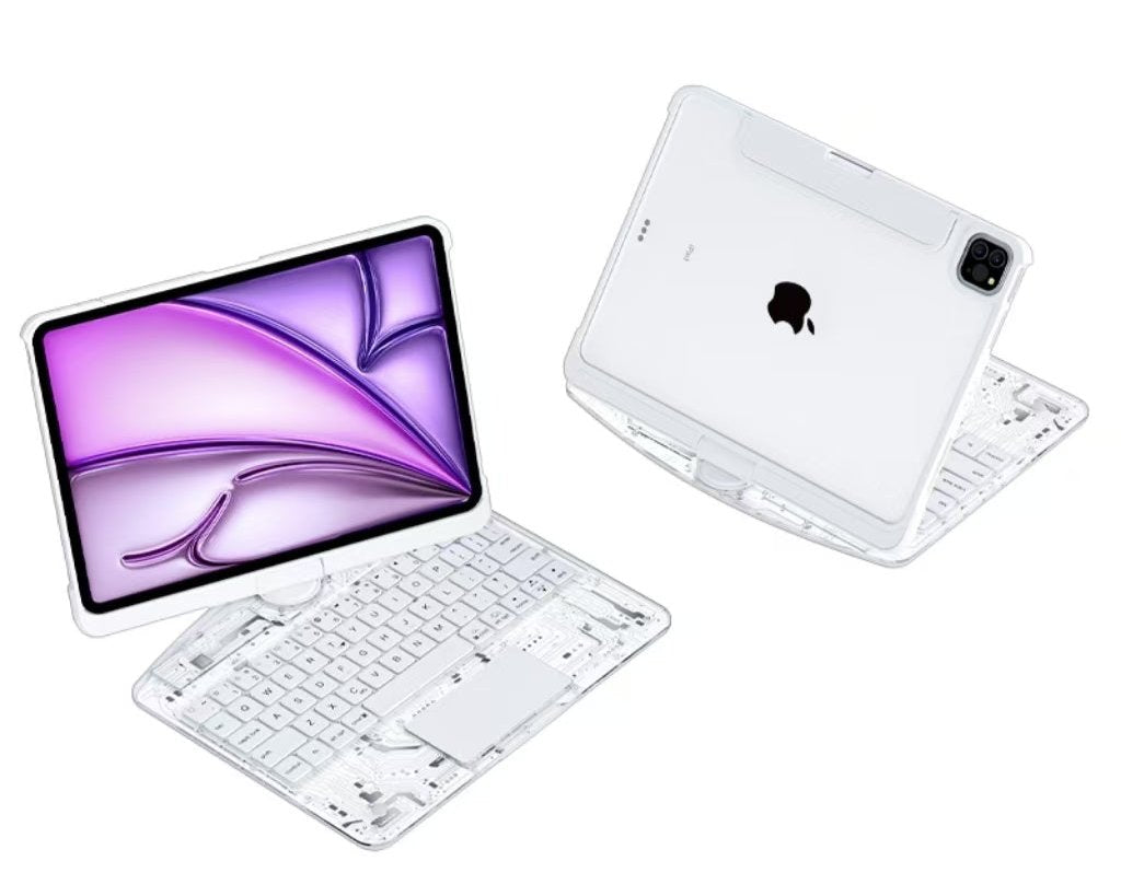 Transparent 360° iPad Keyboard Case