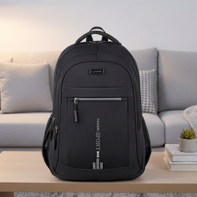 Travel Laptop Backpack Mens Leather Multi-Compartment with Padded Straps Waterproof