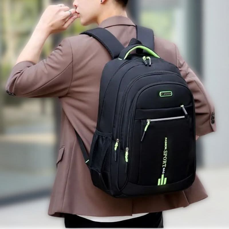 Travel Laptop Backpack Mens Leather Multi-Compartment with Padded Straps Waterproof