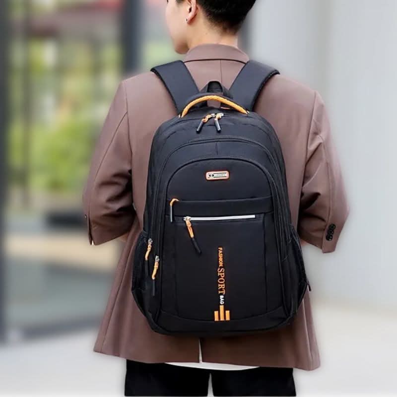 Travel Laptop Backpack Mens Leather Multi-Compartment with Padded Straps Waterproof