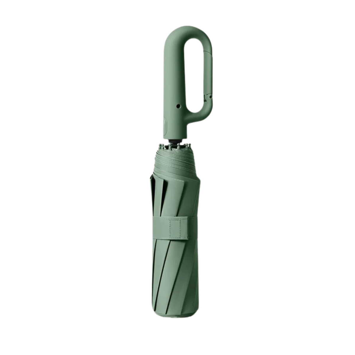 Travel Folding Umbrella with Carabiner Clip Compact Portable Wind Resistant Uv Protection