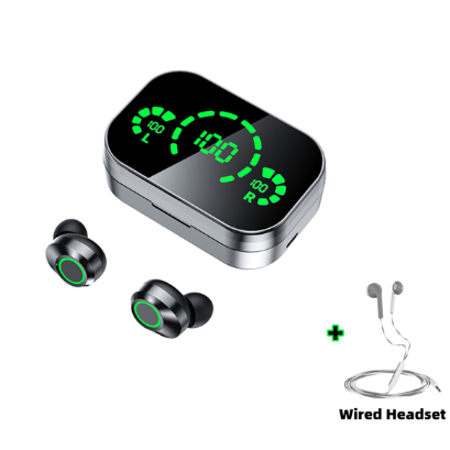 True Wireless Earbuds with Digital Display Charging Case and Bluetooth 5.3