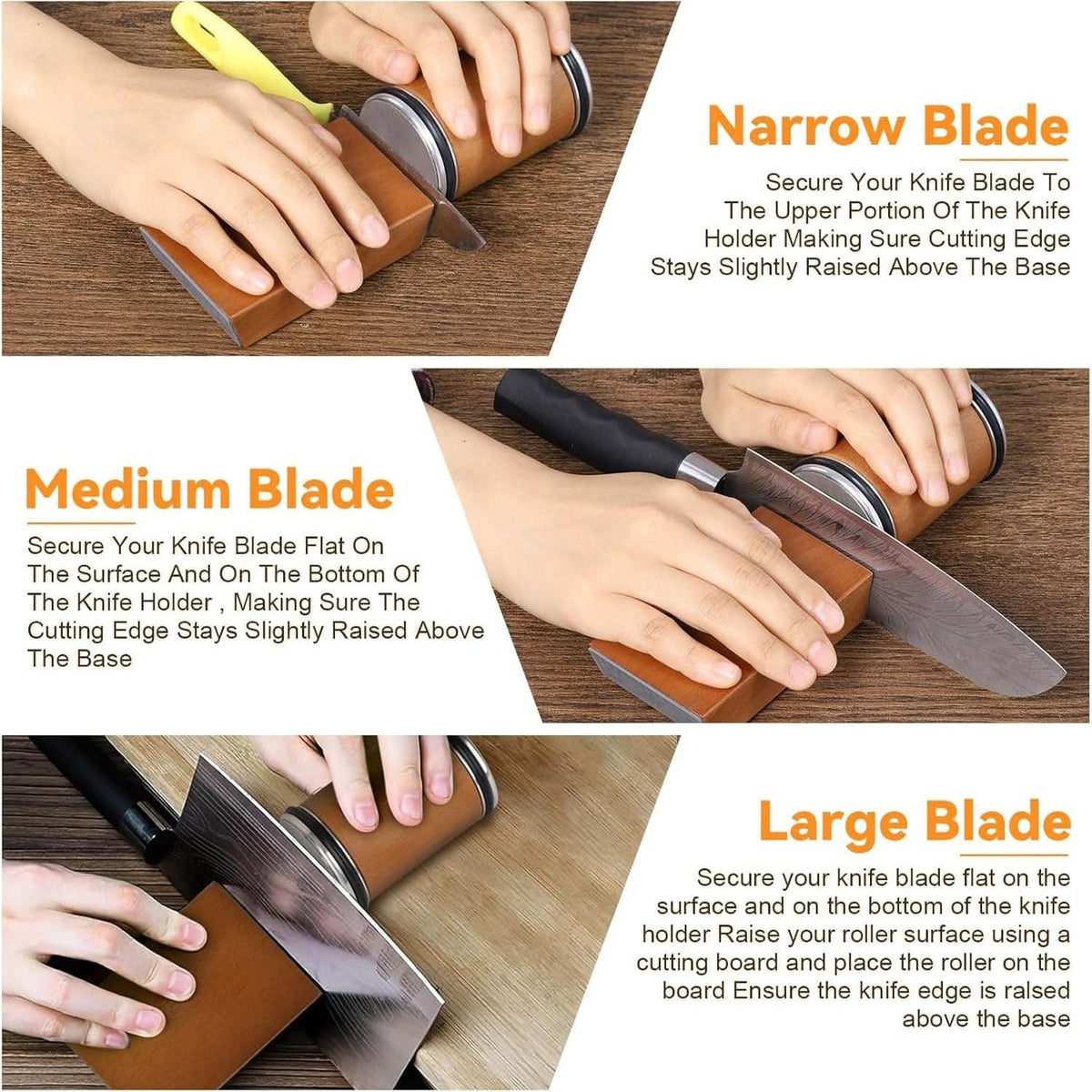 Tumbler Rolling Knife Sharpener Magnetic Angle Guide Wood Portable Diamond