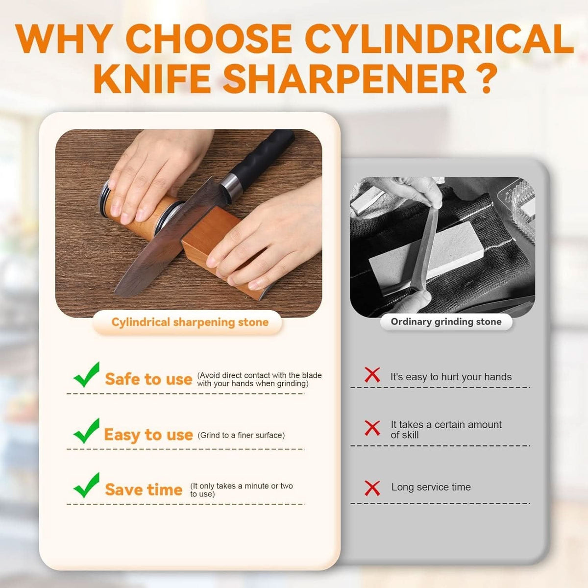 Tumbler Rolling Knife Sharpener Magnetic Angle Guide Wood Portable Diamond