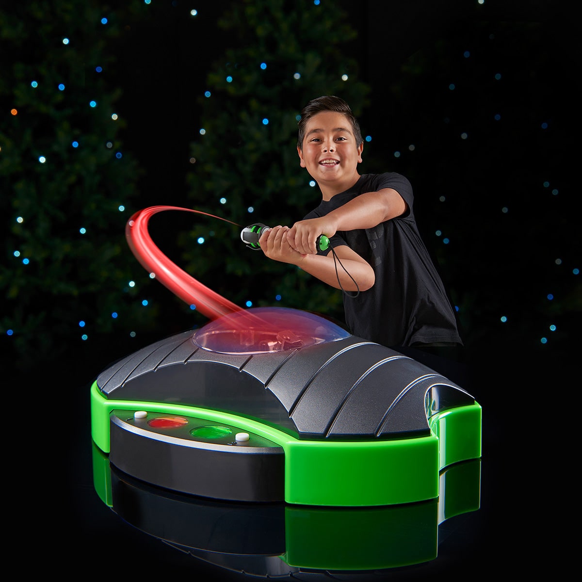 Two Player Virtual Pong Game Tabletop Projector Console with Wireless Controllers