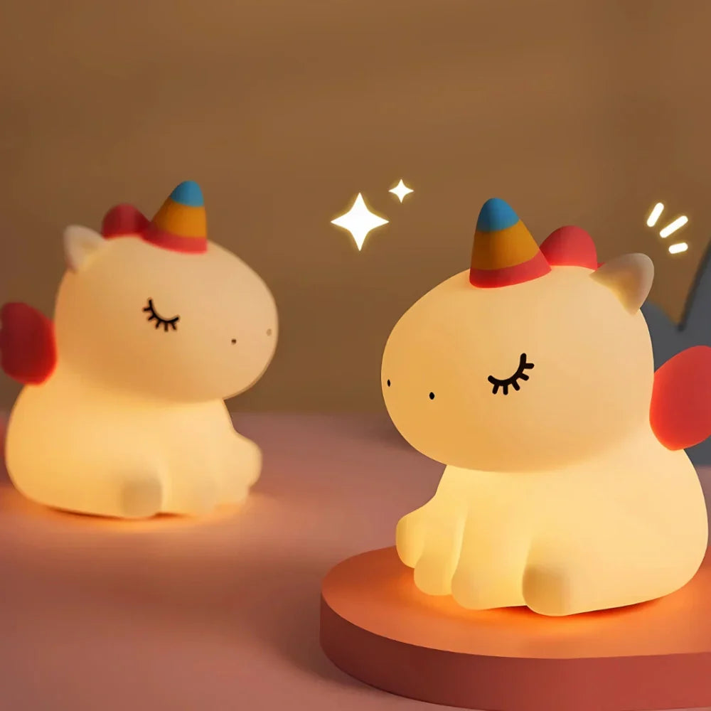 Adorable LED Night Lamp Adjustable Brightness with Sleep Timer