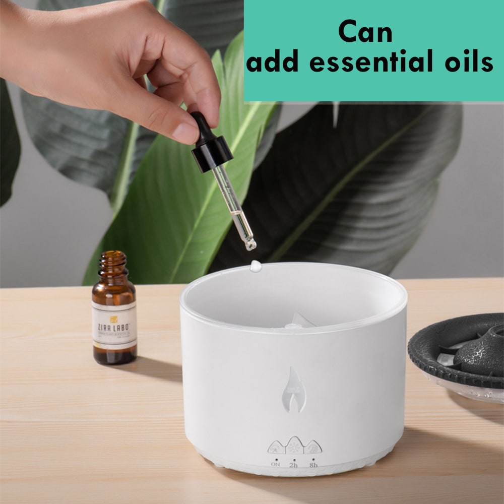 Ultrasonic Essential Oil Diffuser with Flame Light and Jellyfish Mist Mode Aromatherapy Machine