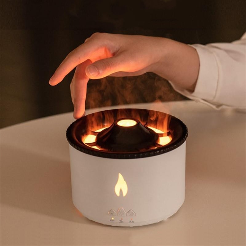 Ultrasonic Essential Oil Diffuser with Flame Light and Jellyfish Mist Mode Aromatherapy Machine