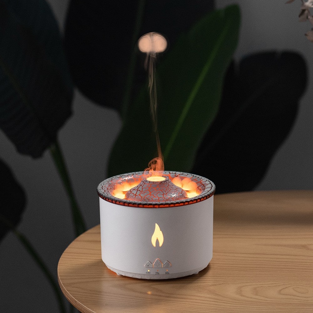 Ultrasonic Essential Oil Diffuser with Flame Light and Jellyfish Mist Mode Aromatherapy Machine